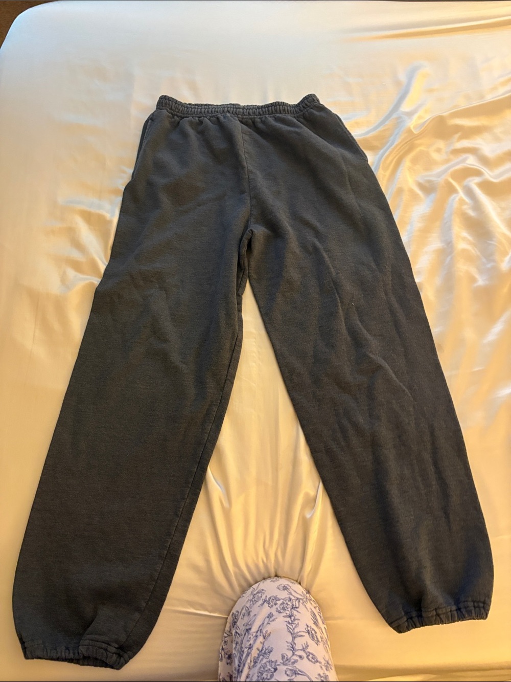 Dark Gray Elastic Waist Sweatpants